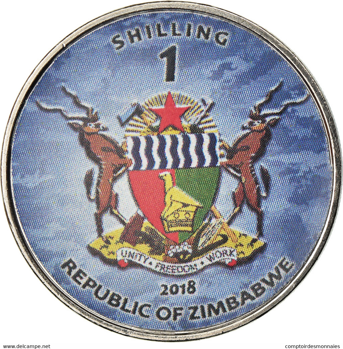 Monnaie, Zimbabwe, Shilling, 2018, Warship -  Destroyer Type 052D, SPL, Nickel - Zimbabwe