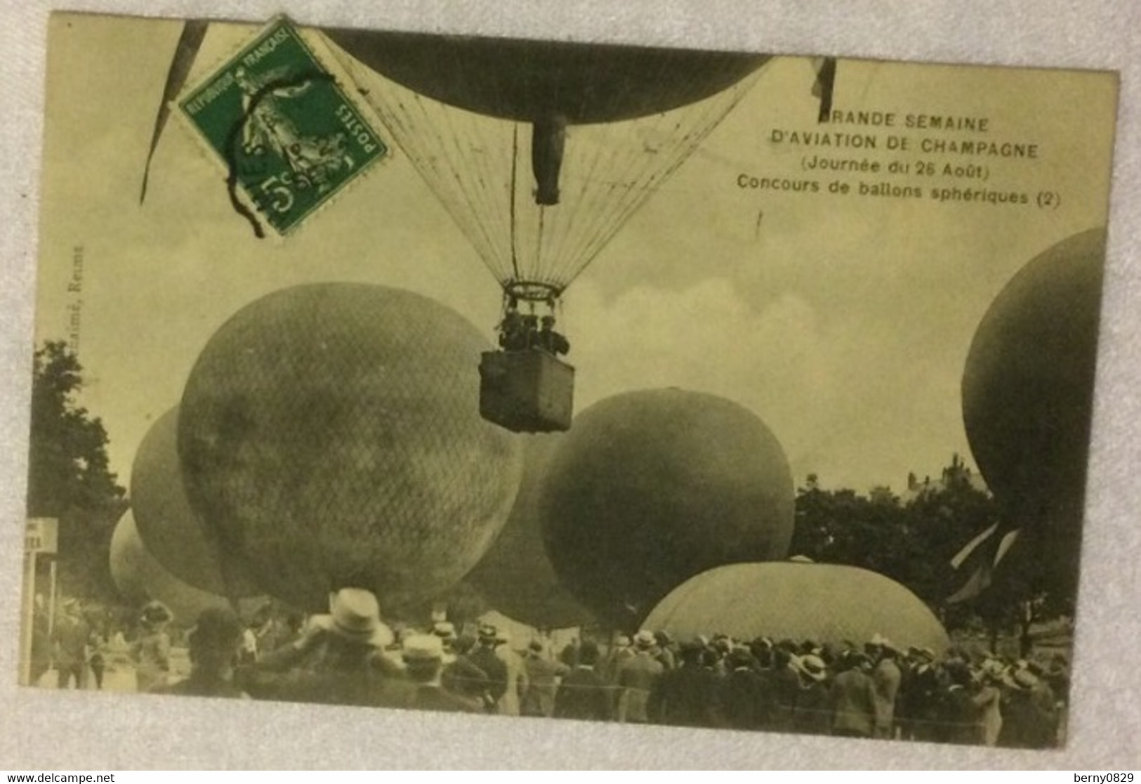 Grande Semaine Aéronautique De Champagne Journée Du 26 Août Concours De Ballons Sphériques - Reuniones