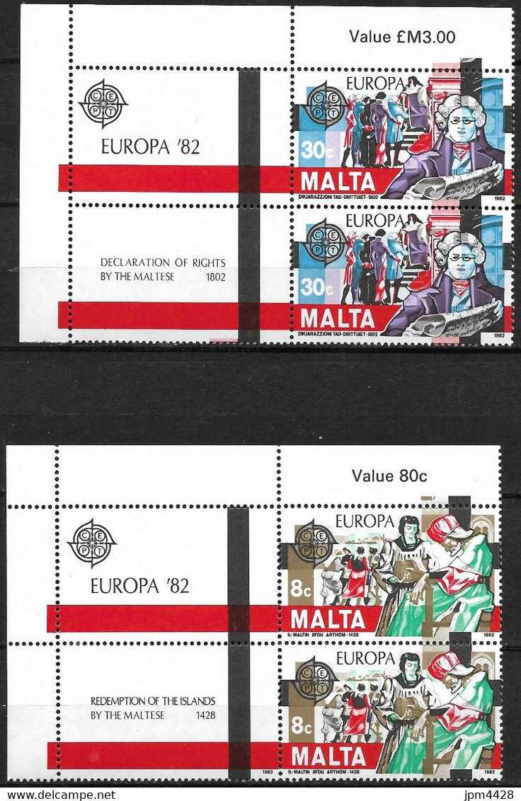 MALTE  Lot 16  Timbres 1976, 1977, 1980 Et 1982 Neufs ** Europa - Timbres Neufs - Malta