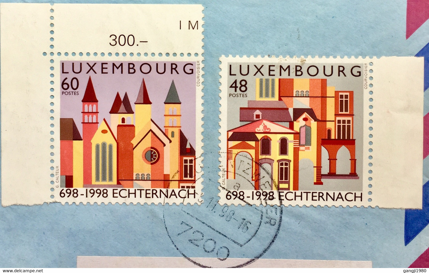 LUXEMBOURG 1998 REGISTERED COVER TO CUBA ! ARCHITECTURE  ,BUILDING - Lettres & Documents