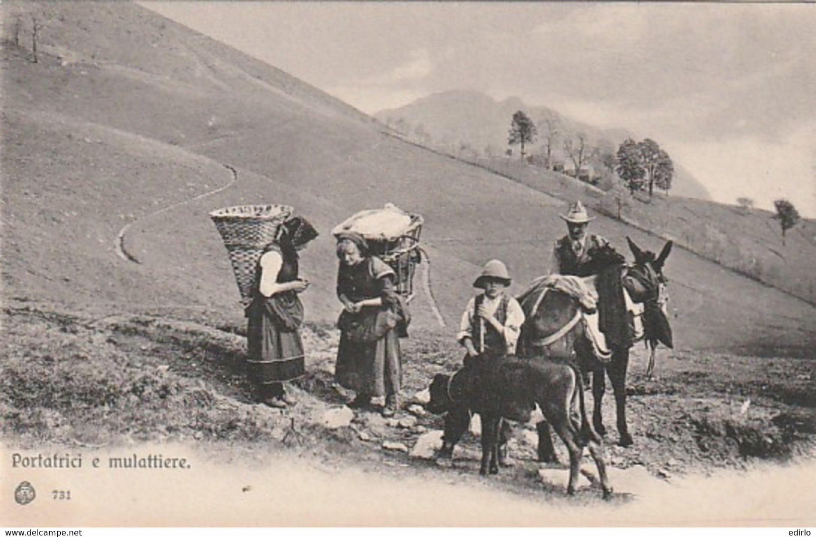 *** ITALIE ITALIA ***      Portatrici E Mulattiere  Précurseur Unused/neuf Excellent état - Spannen