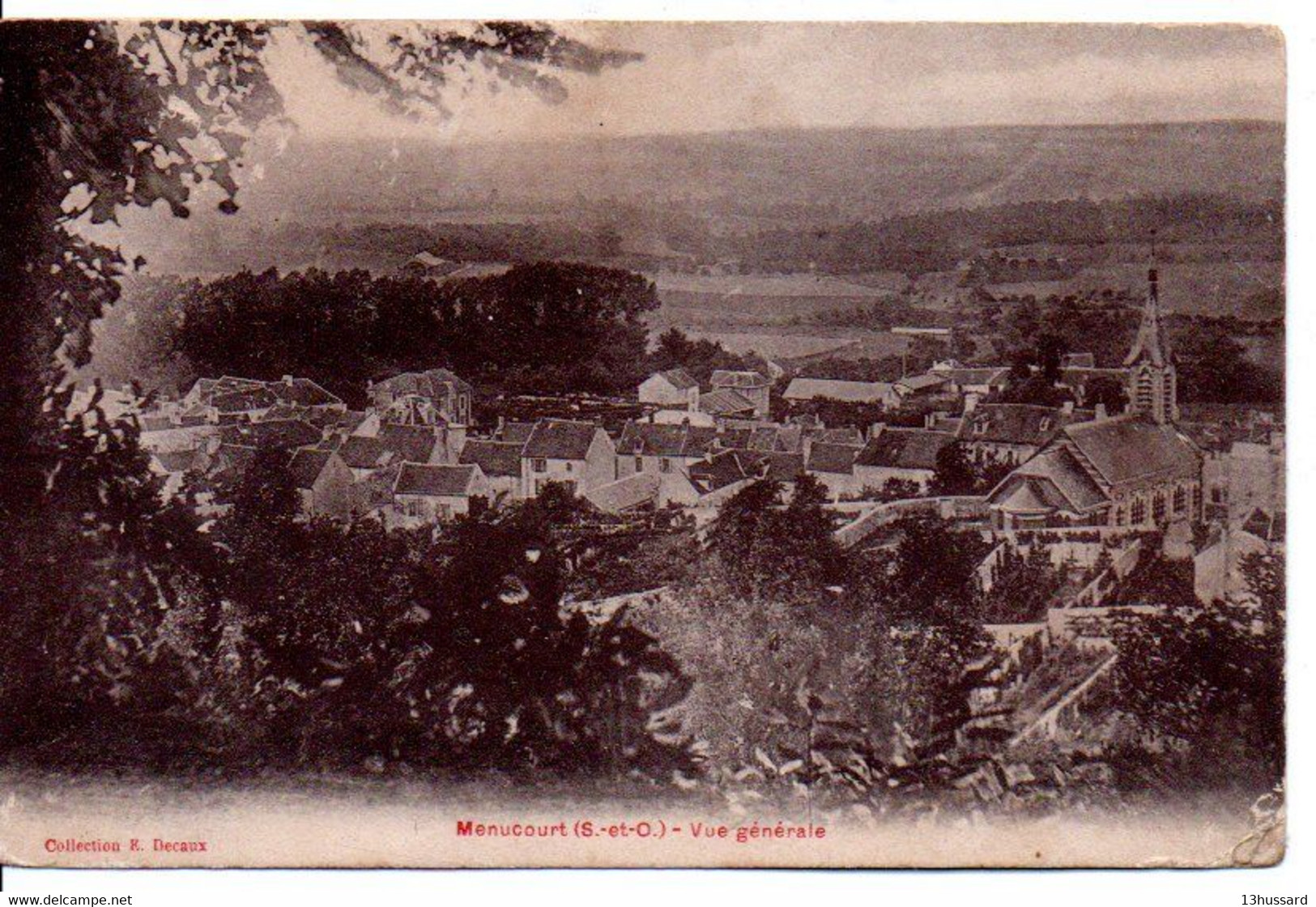 Carte Postale Ancienne Menucourt - Vue Générale - Menucourt