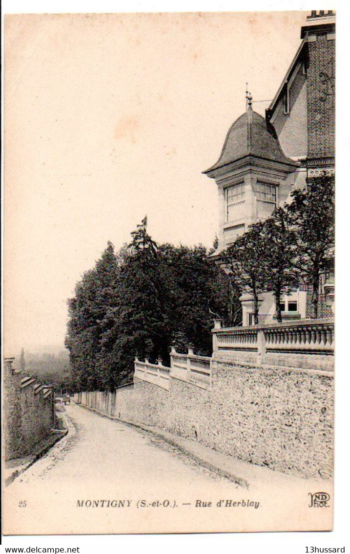 Carte Postale Ancienne Montigny - Rue D'Herblay - Montigny Les Cormeilles