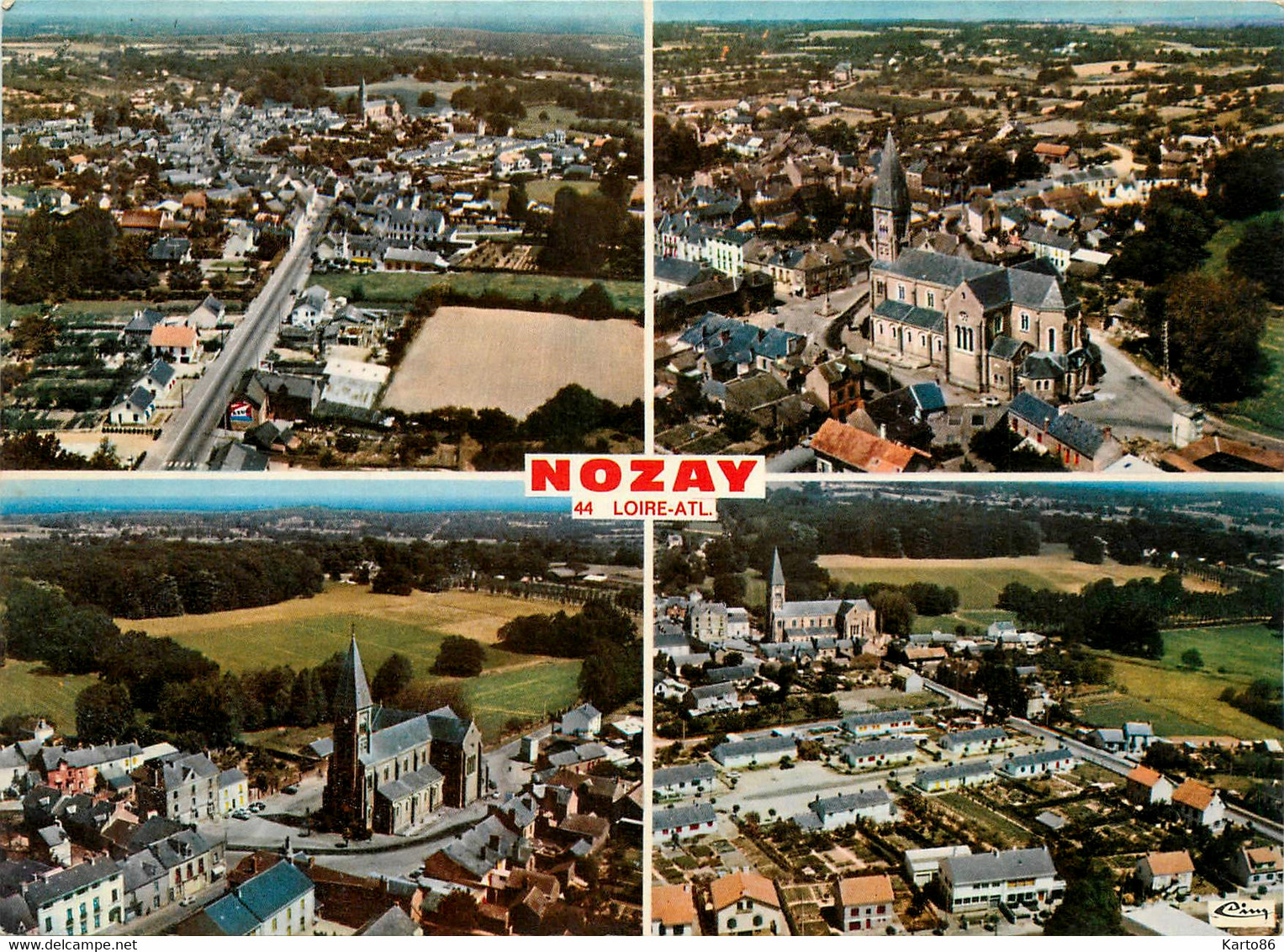 Nozay * Souvenir Du Village * Cpa 4 Vues - La-Plaine-sur-Mer