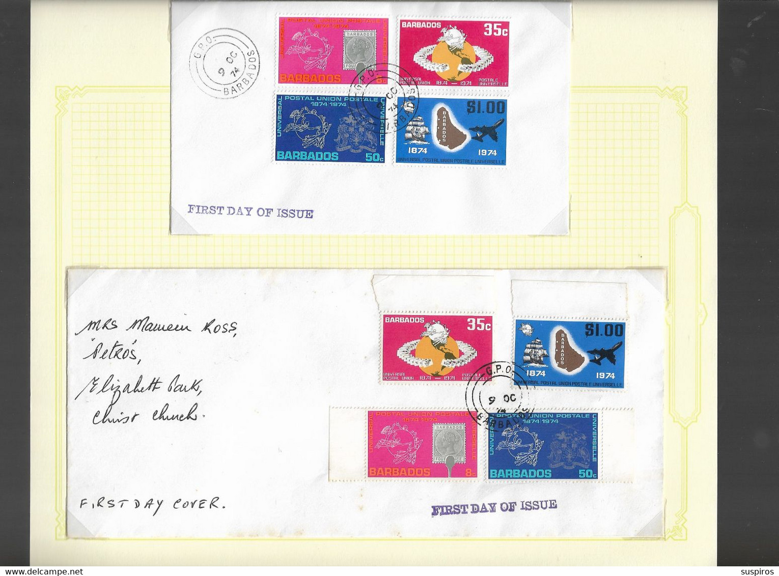 BARBADOS  17   FDC   Used  Different Topics - Barbados (1966-...)