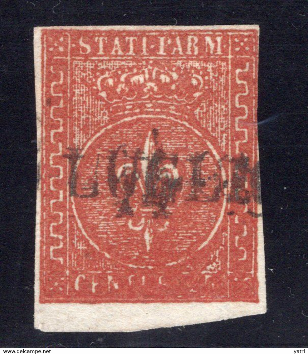 Ducato Di Parma (1853) - 25 Cent. Bruno Rosso, Siglato Oliva - Parma