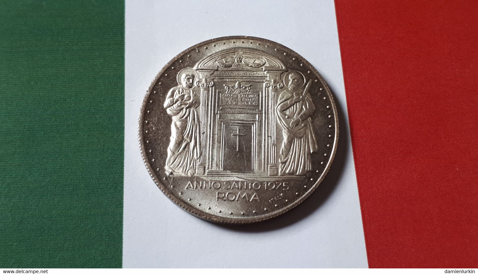 ITALIE ITALIA ITALY ROME 1975 PAVLVS VI MEDAILLE 35MM TRANCHE CANELEE - Royaux/De Noblesse