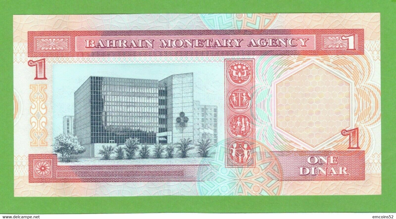 BAHRAIN 1 DINAR 1973(1993)  P-13 UNC - Bahrain