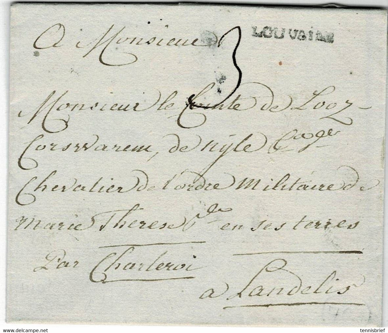 (ca. 1750) " LOUVAIN " Claire  , # A6450 - 1714-1794 (Austrian Netherlands)
