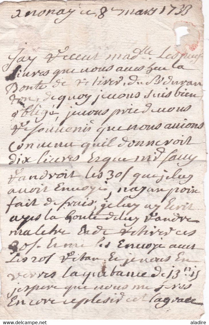 1733 - Lettre Pliée De 2 Pages D'ANNONAY Vers SAINT DIDIER, Vaucluse ? - Règne De Louis XV - 1701-1800: Precursors XVIII