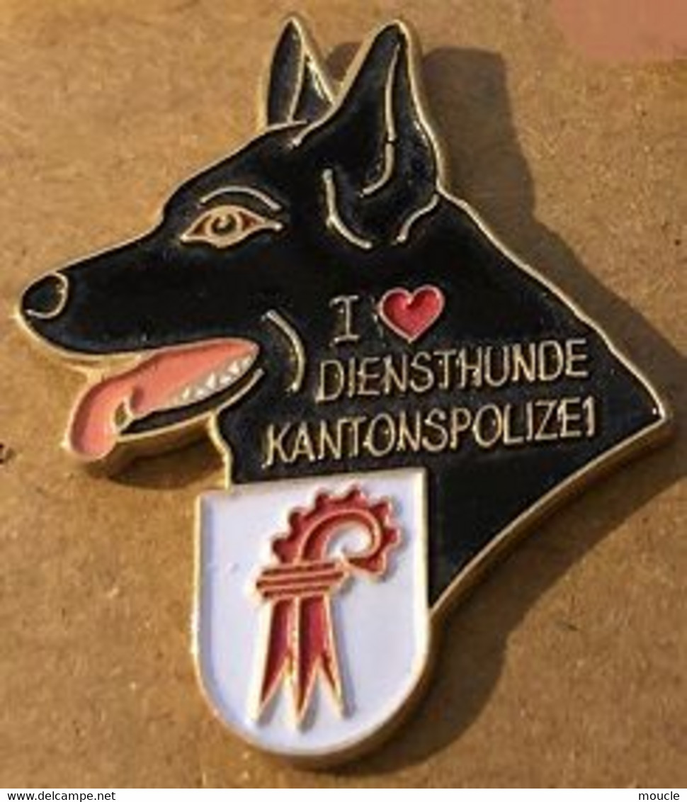 CHIENS DE POLICE - DOG - HUND - CANE - ICH LIEBE DIENSTHUNDE - KANTONS POLIZEI BERN - CANTON DE BÂLE - SUISSE - (BRUN) - Polizia