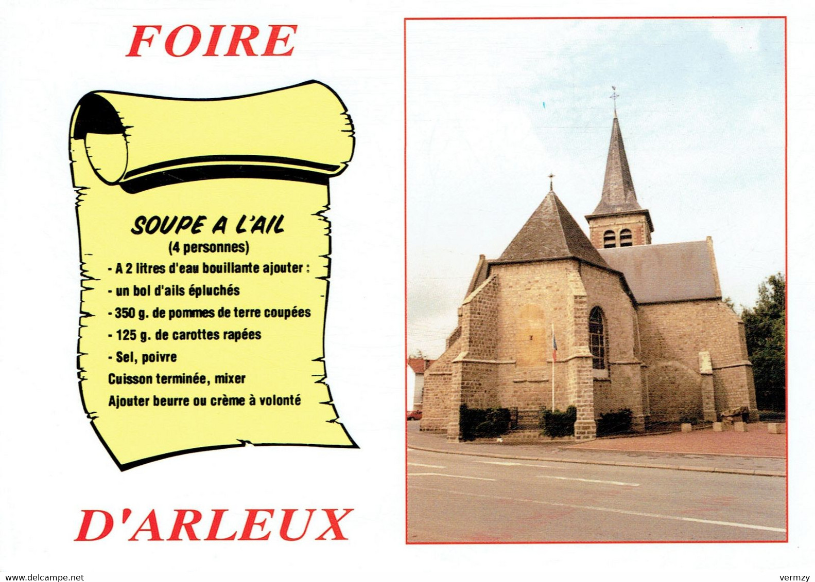 ARLEUX : L'église + Recette Soupe à L'ail - Arleux