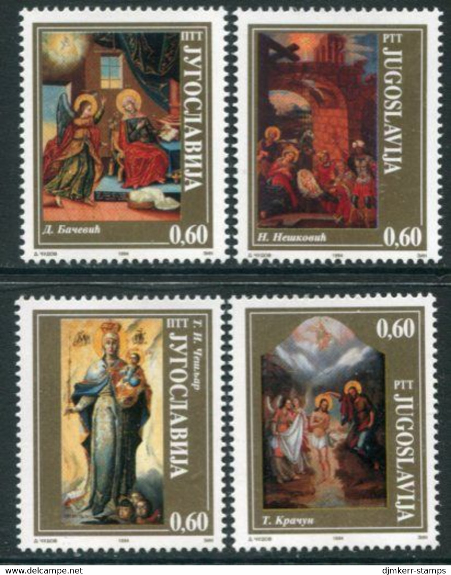 YUGOSLAVIA 1994 Religious Art MNH / **.  Michel 2692-95 - Ungebraucht