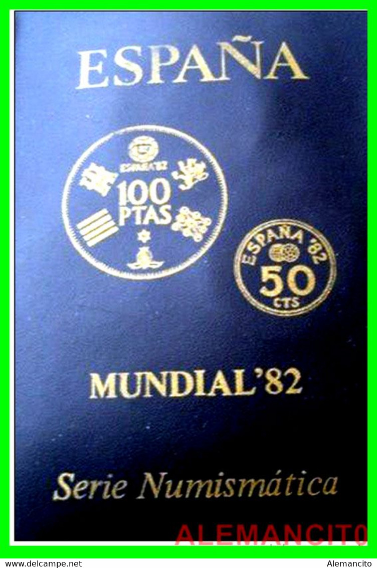 CARTERA 6 VALORES 1980 *80 MUNDIAL ESPAÑA 82 JUAN CARLOS I . SERIE DE COLECCION DE MONEDAS DE JUAN CARLOS I (CARTERA) - Sets Sin Usar &  Sets De Prueba