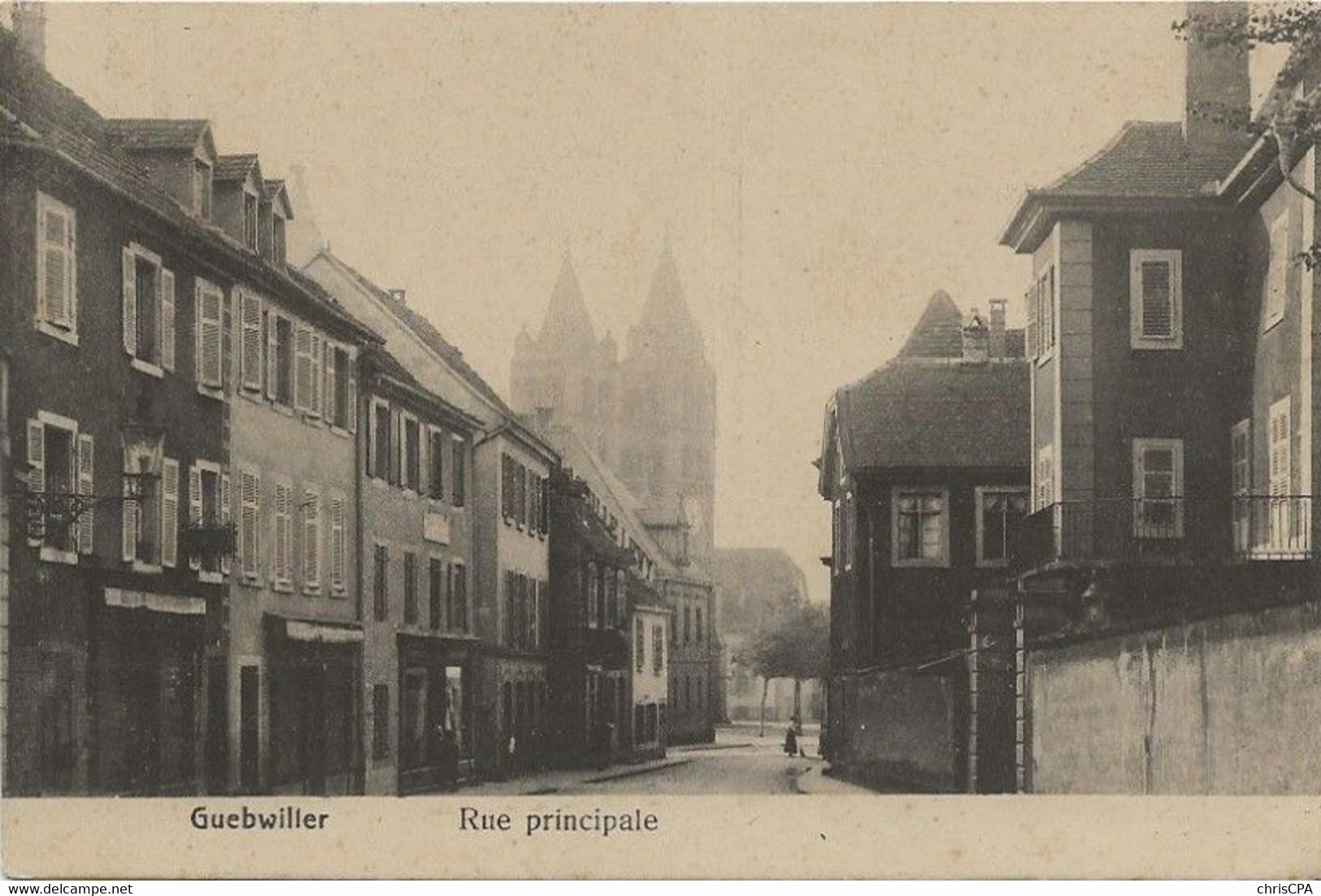 CPA  GUEBWILLER - Rue Principale.  - Animée - Rare -  Bon état -  92w - Guebwiller