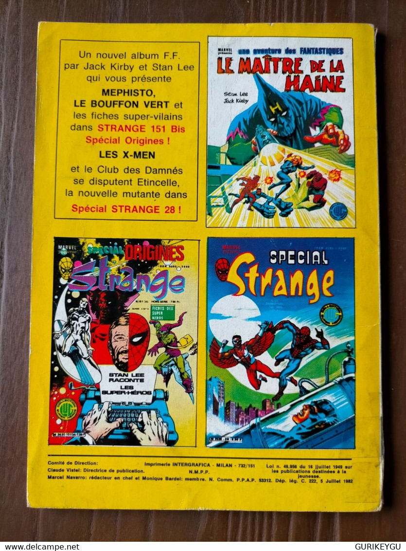 STRANGE  N° 151  DAREDEVIL L'araignée  IRON MAN  LUG 1982 - Strange