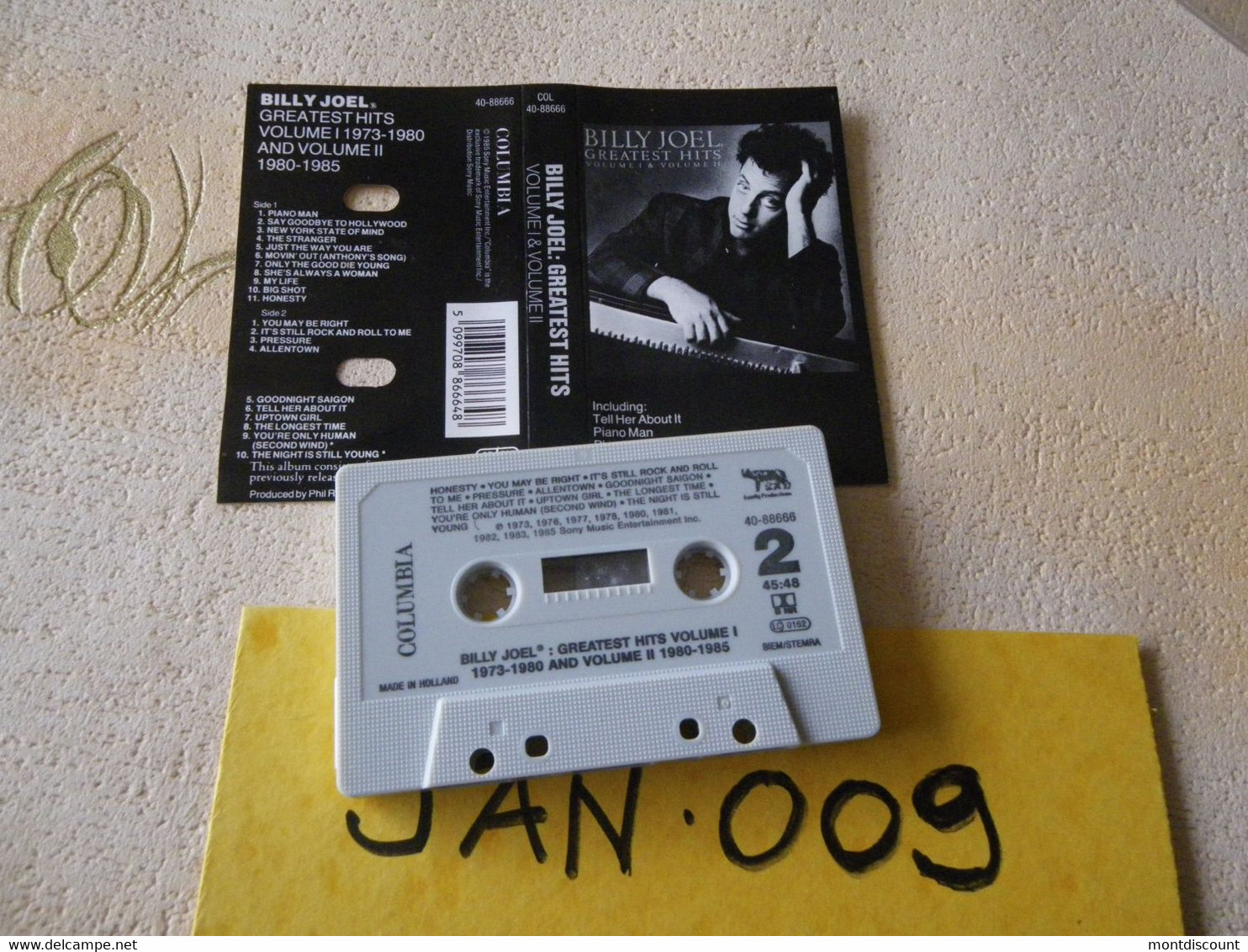BILLY JOEL K7 AUDIO VOIR PHOTO...ET REGARDEZ LES AUTRES (PLUSIEURS) (JAN 009) - Cassettes Audio