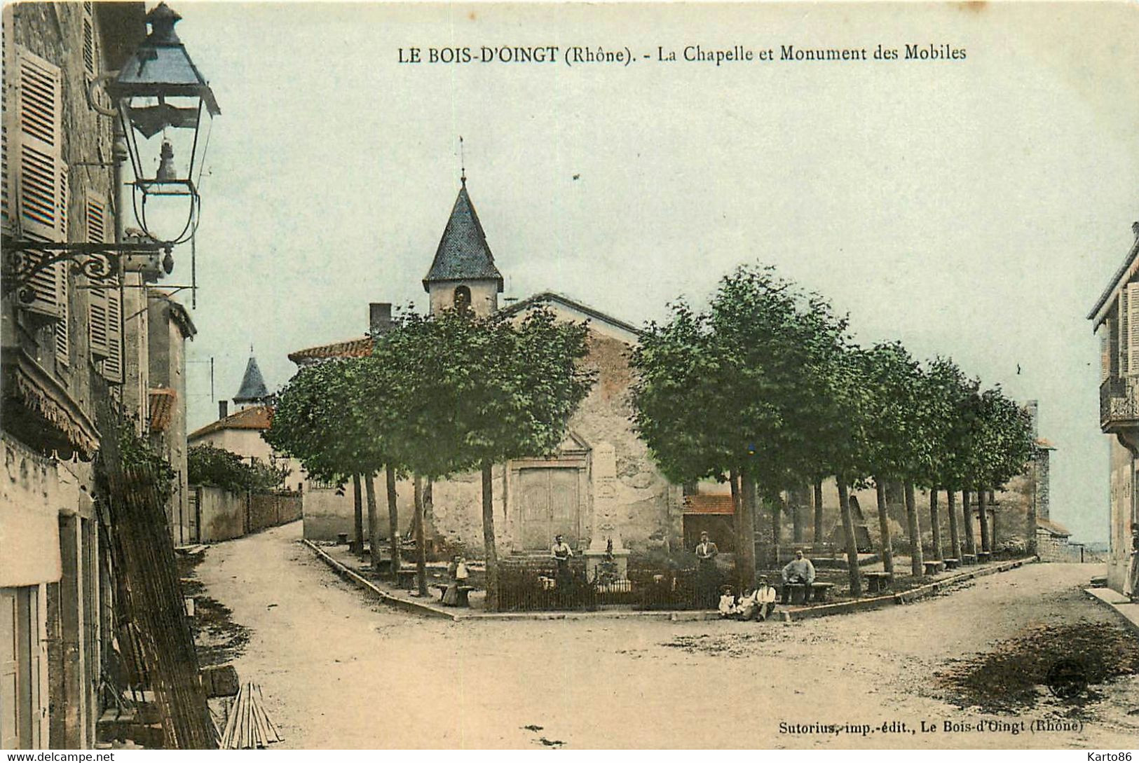 Le Bois D'oingt * Rue * La Chapelle Et Monument Des Mobiles * Villageois - Le Bois D'Oingt