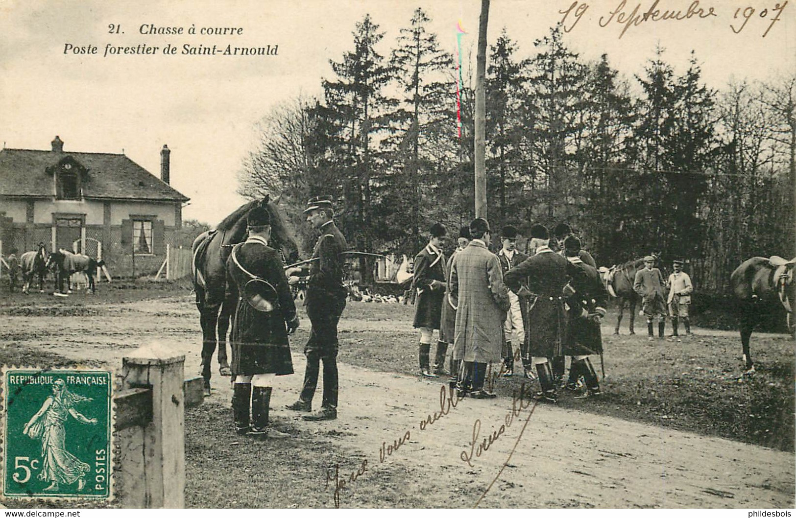 YVELINES  SAINT ARNOULT  Chasse A Courre  Poste Forestier - St. Arnoult En Yvelines