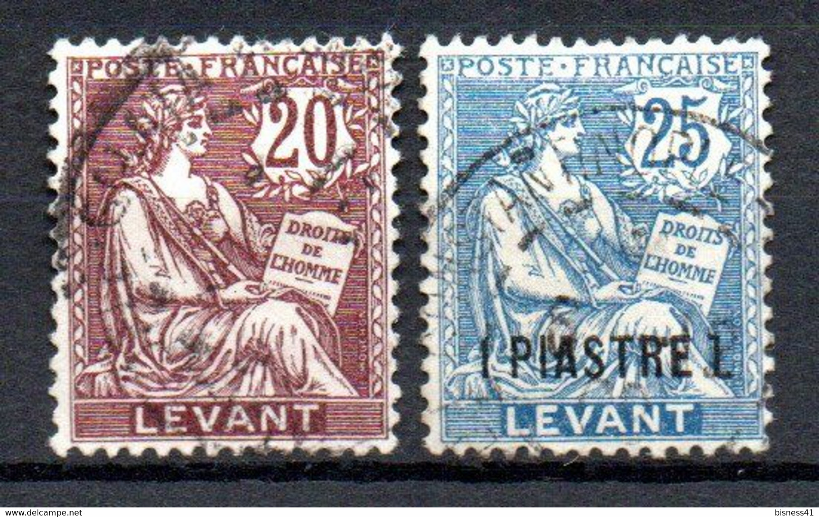 Col24 Colonies Levant N° 16 & 17 Oblitéré  : 4,00 € - Oblitérés