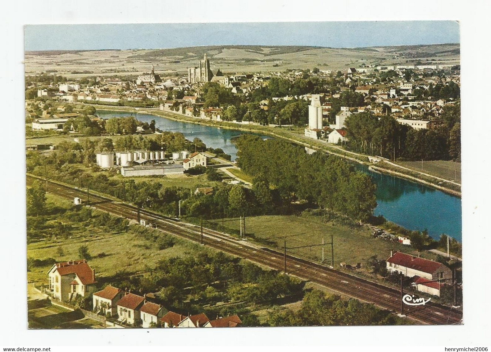 89 Yonne Sens Vue Générale Ligne Chemin De Fer Rail - Sens