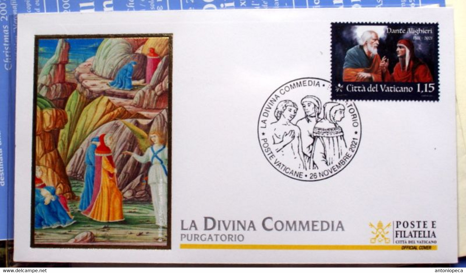 Vatican 2021, OFFICIAL FDC  DANTE ALIGHIERI, IL PURGATORIO, PV 116 - Ongebruikt