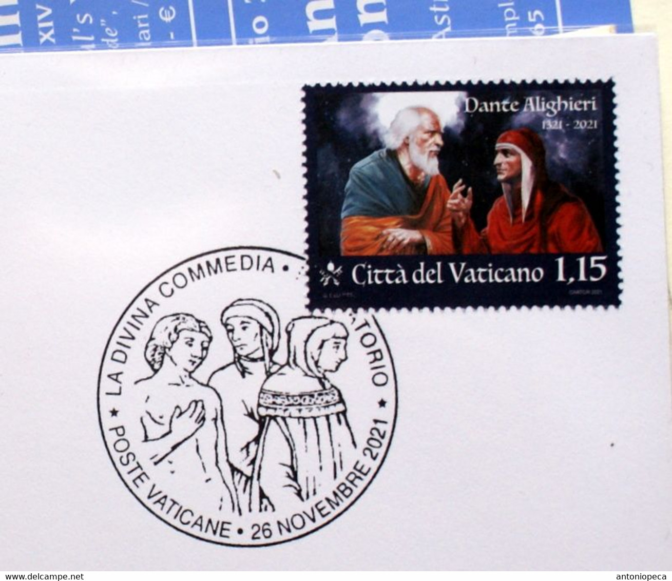 Vatican 2021, OFFICIAL FDC  DANTE ALIGHIERI, IL PURGATORIO, PV 116 - Neufs