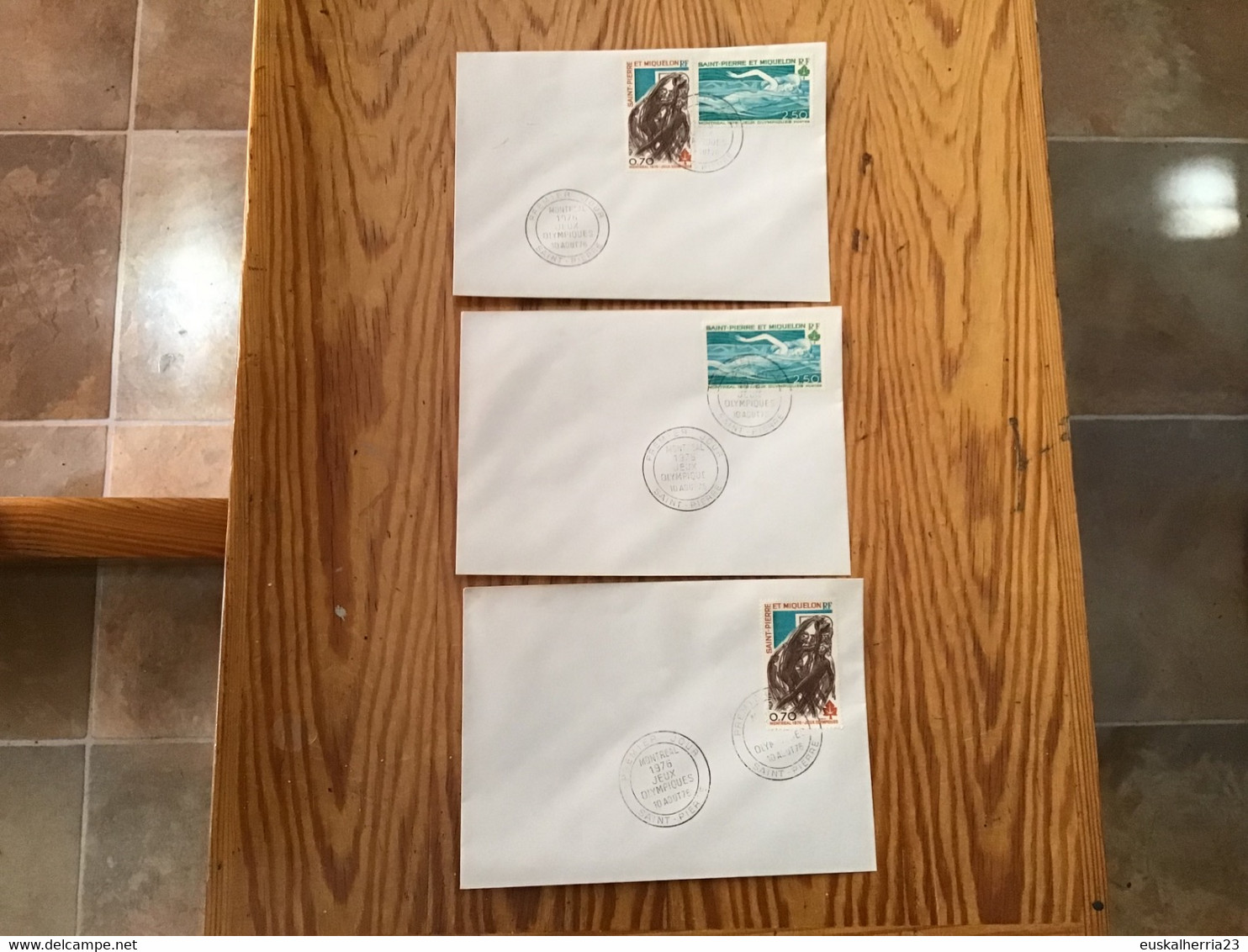3 Enveloppes 1er Jour Saint-pierre Et Miquelon Montreal Jeux Olympiques 1976 - Used Stamps
