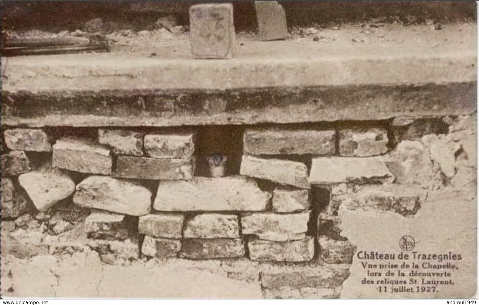 Château De TRAZEGNIES - Vue Prise De La Chapelle, Lors De La Découverte Des Reliques St-Laurant, 11 Juillet 1927 - Courcelles