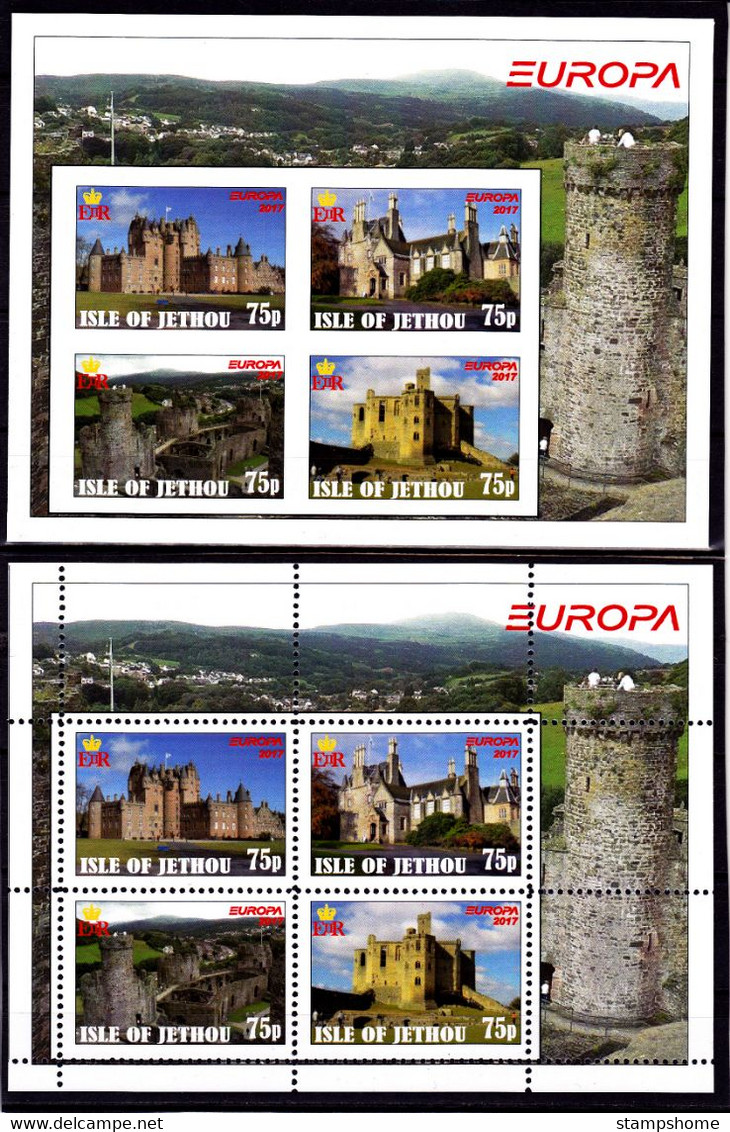 Isle Of Jethou - 2017 - Europa Thema - 2.Mini S/Sheet (imp.+perf.) Private İssue ** MNH - Local Issues