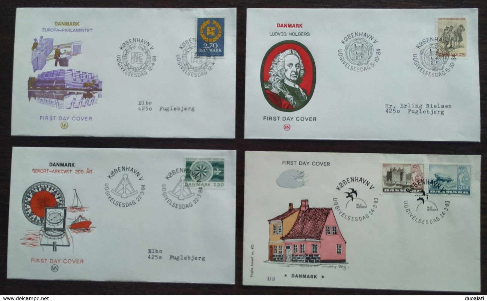 Denmark Danmark 1980-ties Collection Of 6 FDC S - Verzamelingen