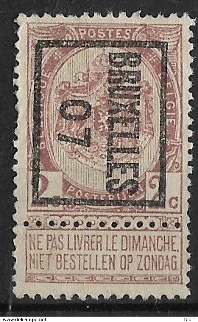 Brussel 1907 Typo Nr. 4B - Typos 1906-12 (Wappen)