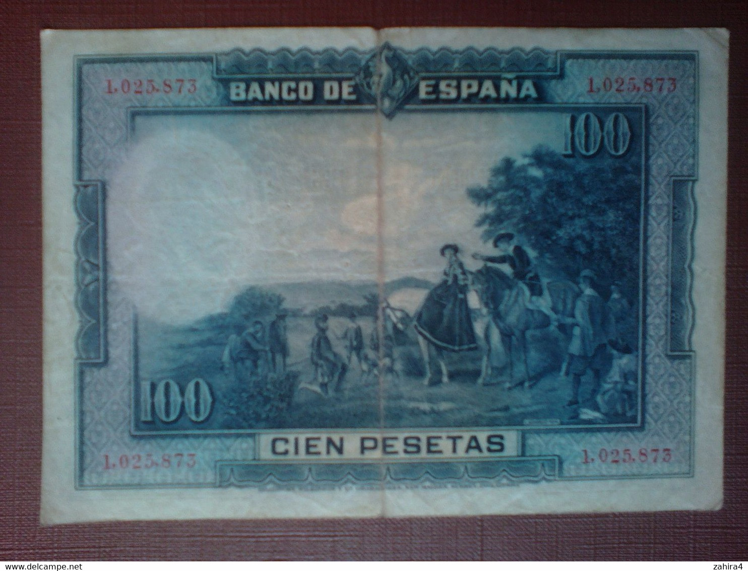 100 Pesetas - El Banco De Espana - 1,025,873 - Madrid 15 De Agosto De 1928 - Cervantes - Cien Pesetas - 100 Pesetas