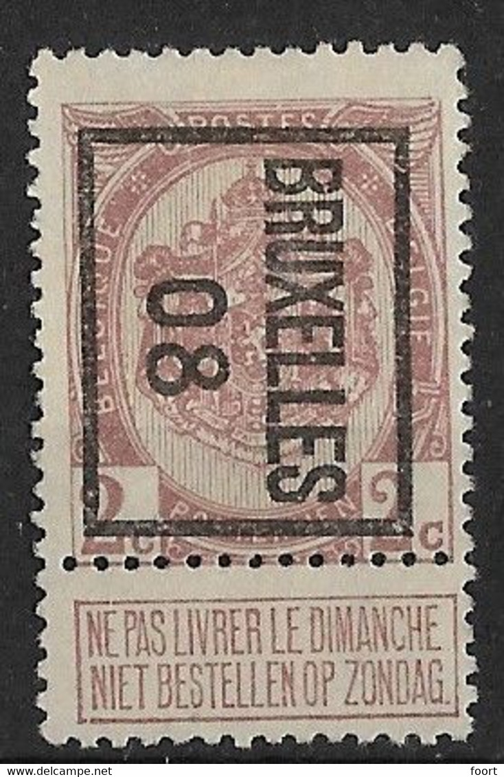 Brussel 1908 Typo Nr. 7B - Typo Precancels 1906-12 (Coat Of Arms)