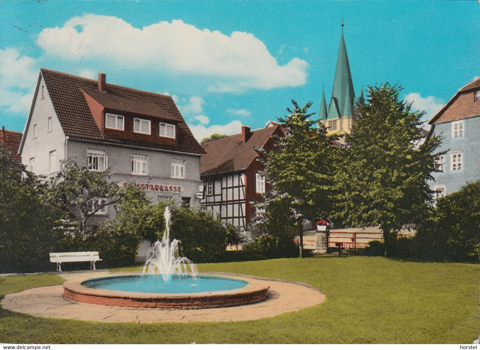 D-37194 Bodenfelde - Oberweserbergland - Reiherbachplatz - Kreissparkasse - Kirche - Nice Stamp - Northeim