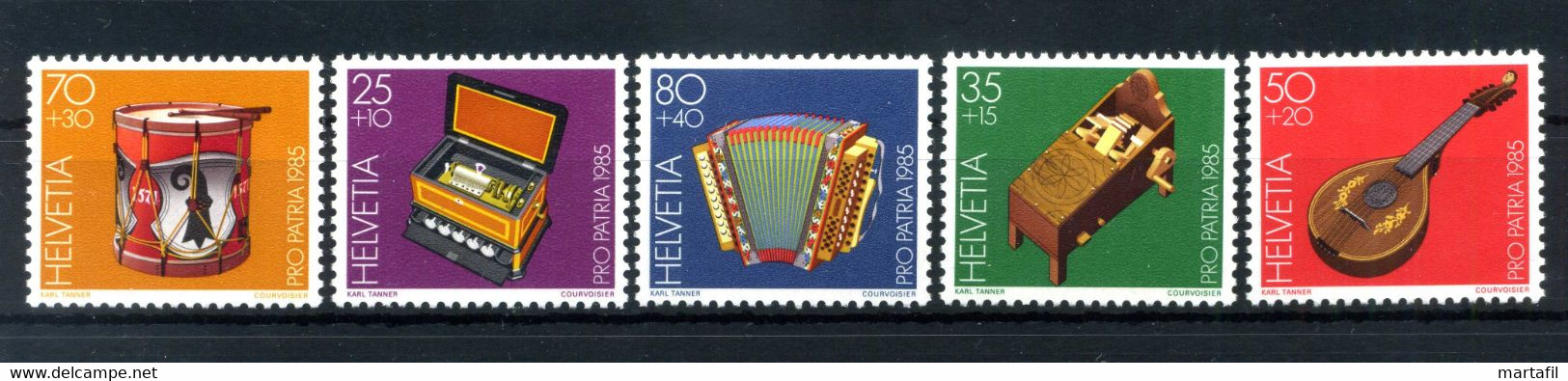 1985 SVIZZERA SET MNH ** 1225/1229 - Unused Stamps