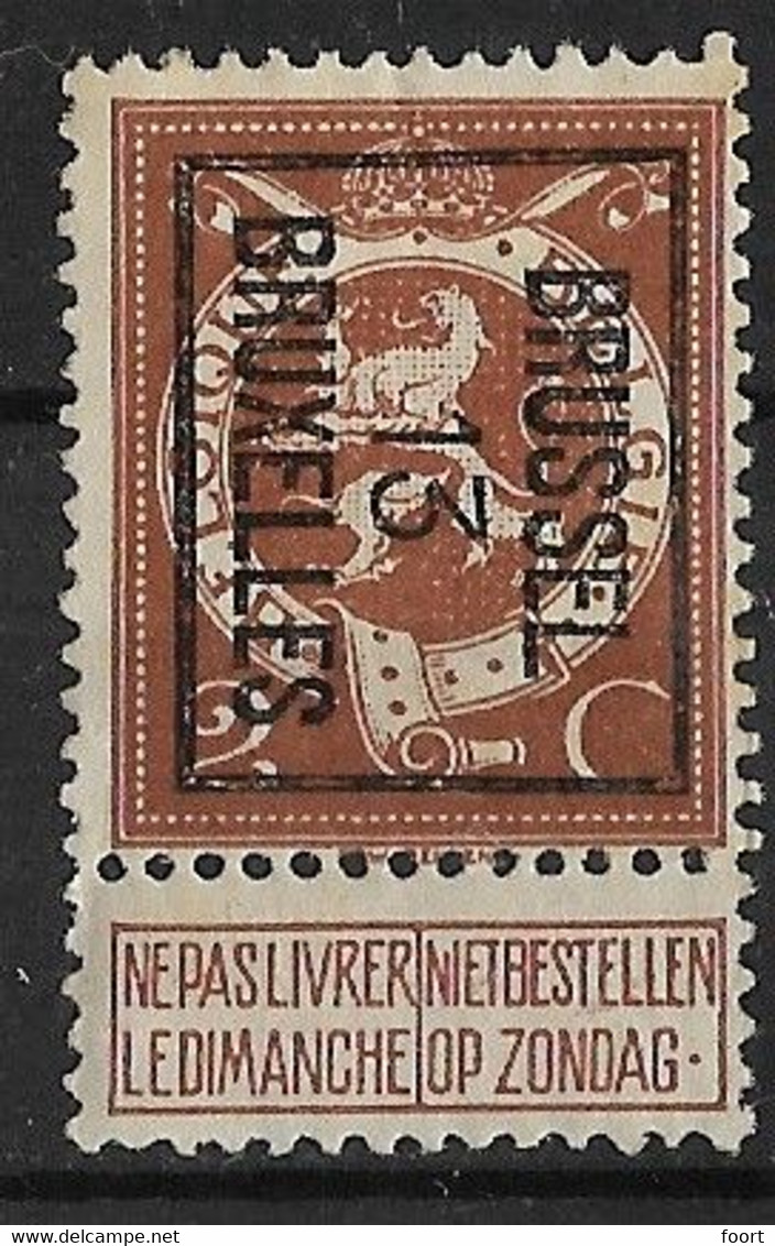 Brussel 1913 Typo Nr. 41B - Typografisch 1912-14 (Cijfer-leeuw)