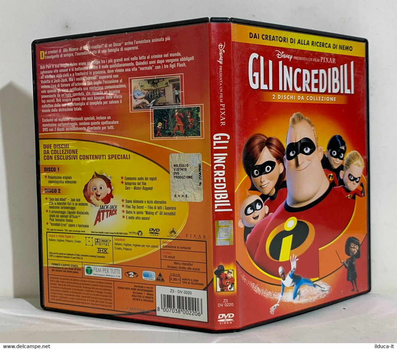 I102335 DVD - Disney Pixar - Gli Incredibili - 2 Dischi - Cartoons