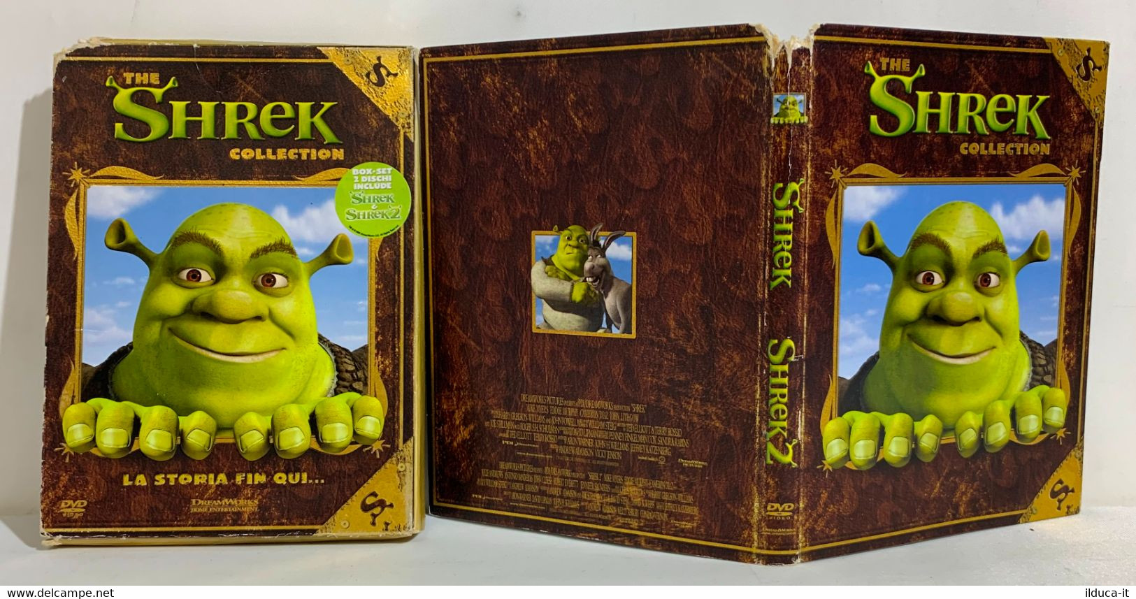 I102337 DVD - The Shrek Collection - Box Set 2 Dischi - Shrek + Shrek 2 - Cartoons