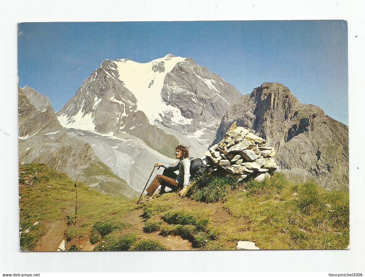 73 Savoie  Parc National De La Vanoise La Grande Casse Vue Depuis Le Col Rosset Randonnée Pedestre - Andere & Zonder Classificatie