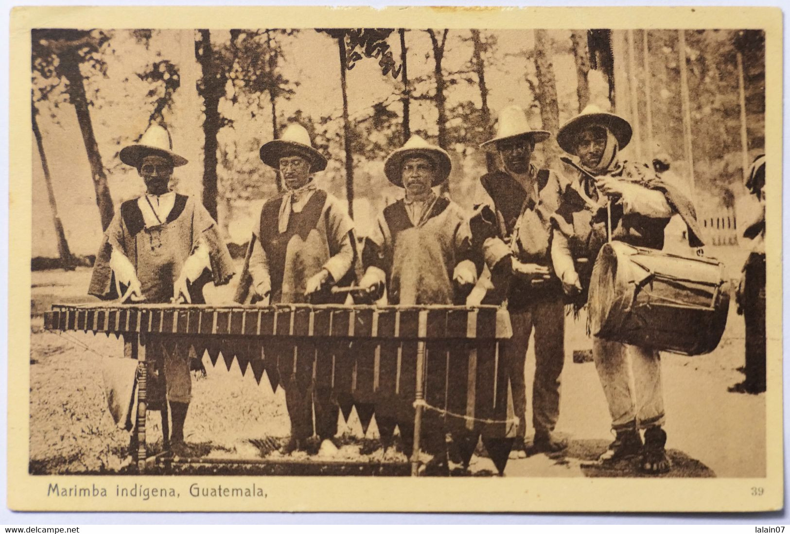 C. P. A. : GUATEMALA :  Marimba Indigena En 1928 - Guatemala
