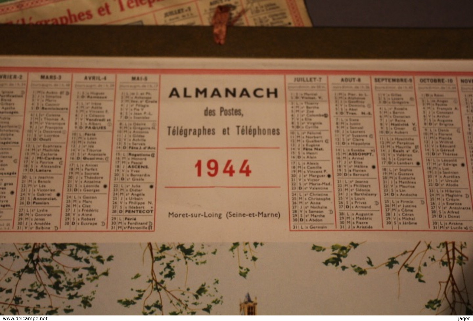 3 Calendriers  1944 1945 1946  Almanach  Des Postes Télégraphes Et Téléphones - Big : 1941-60