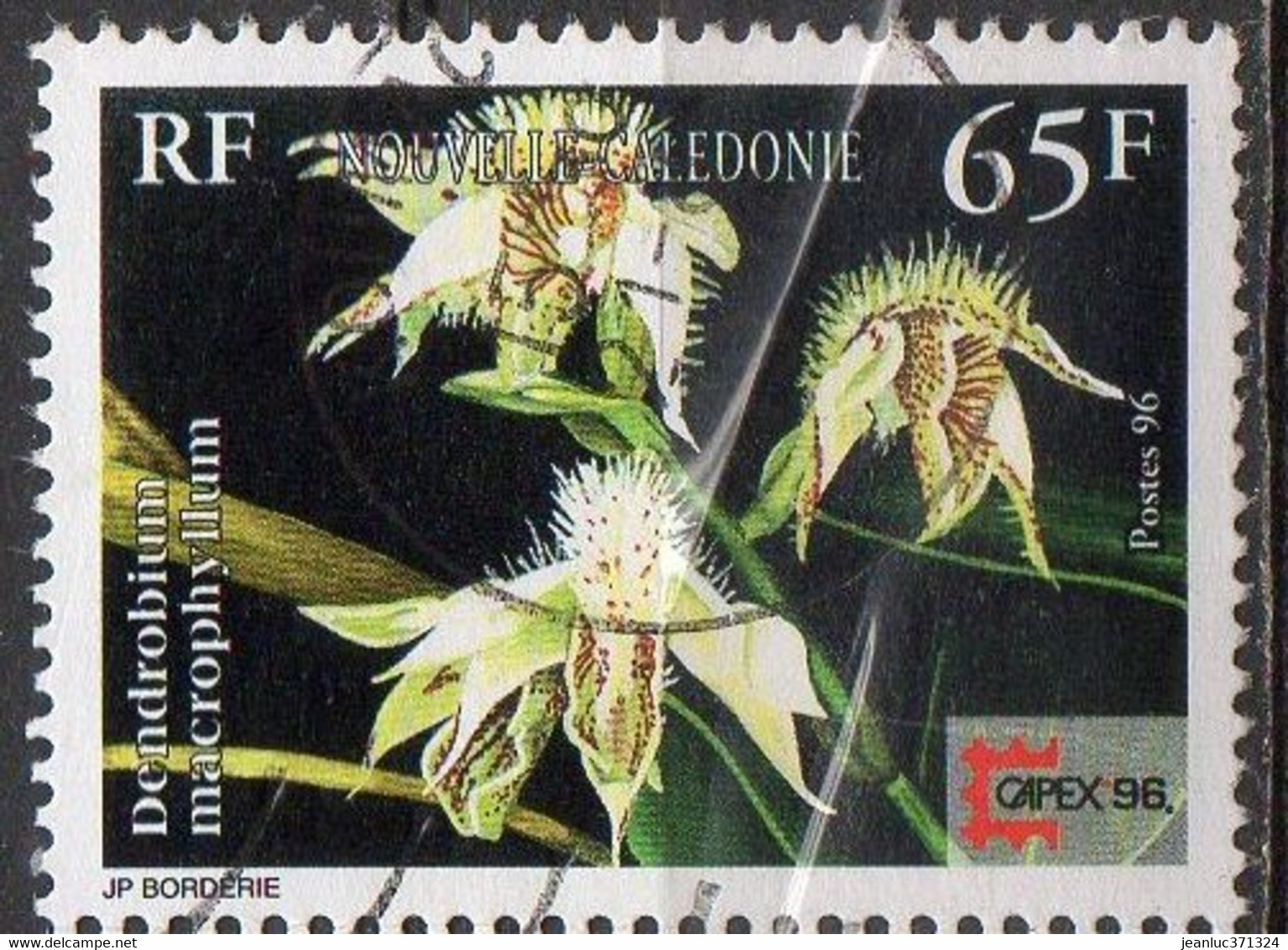 NOUVELLE CALEDONIE N° 717 O Y&T 1996 Capex 96 Orchidées (Denbrodium Macrophyllum) - Used Stamps