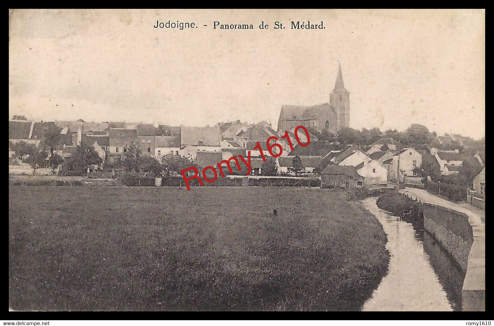 Jodoigne En 1922. Panorama St. Médard. Scan Recto/verso. - Jodoigne