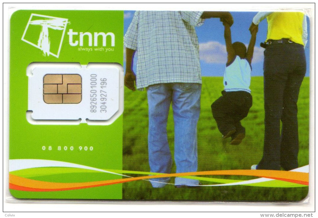 MALAWI CARTE GSM TNM Verso Numeroté - Malawi