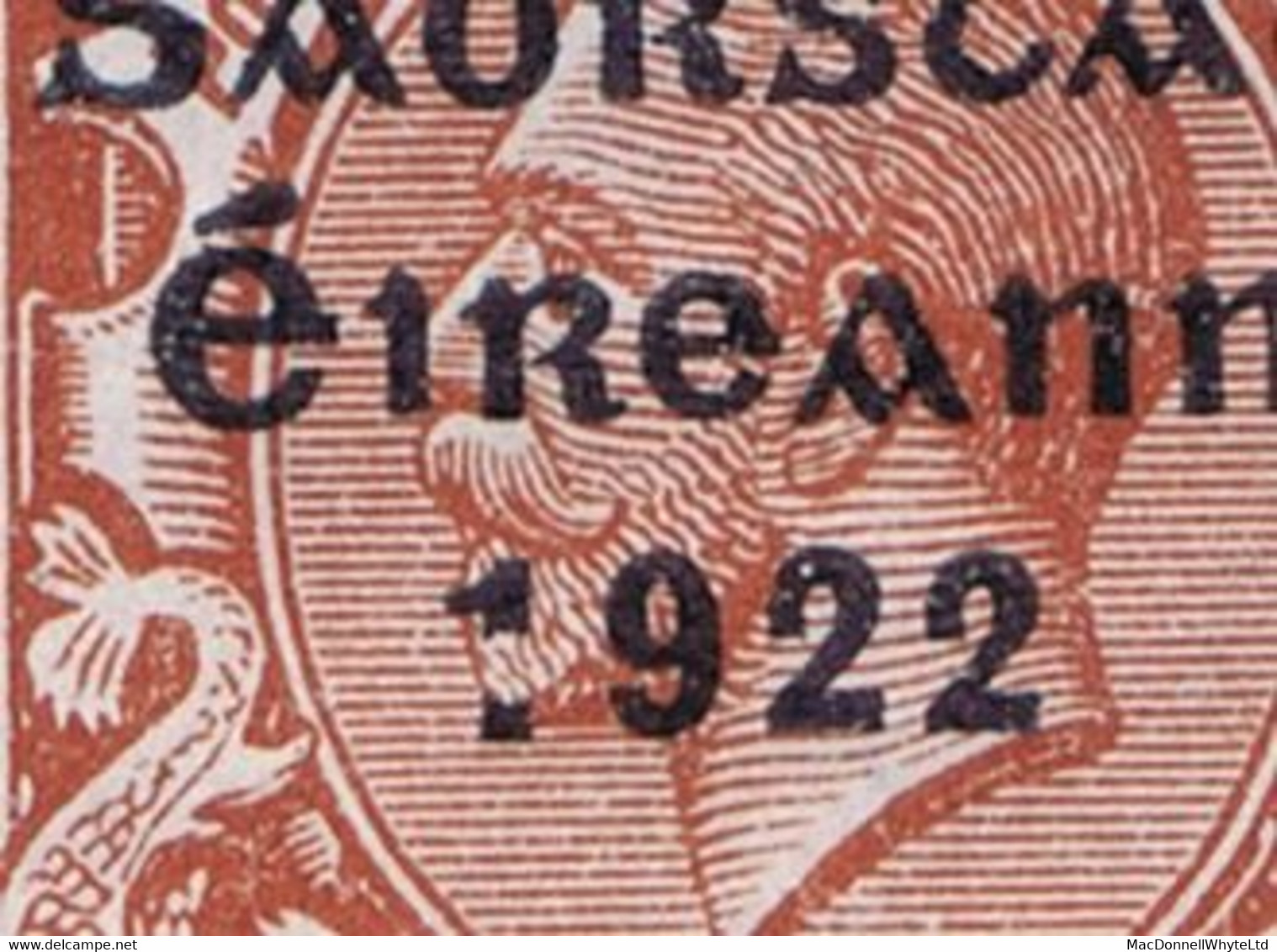 Ireland 1922-23 Thom Saorstat 3-line Ovpt On 1½d Brown Var. "Colon For 1 In 1922" In A Corner Block Of 10 Mint - Nuovi