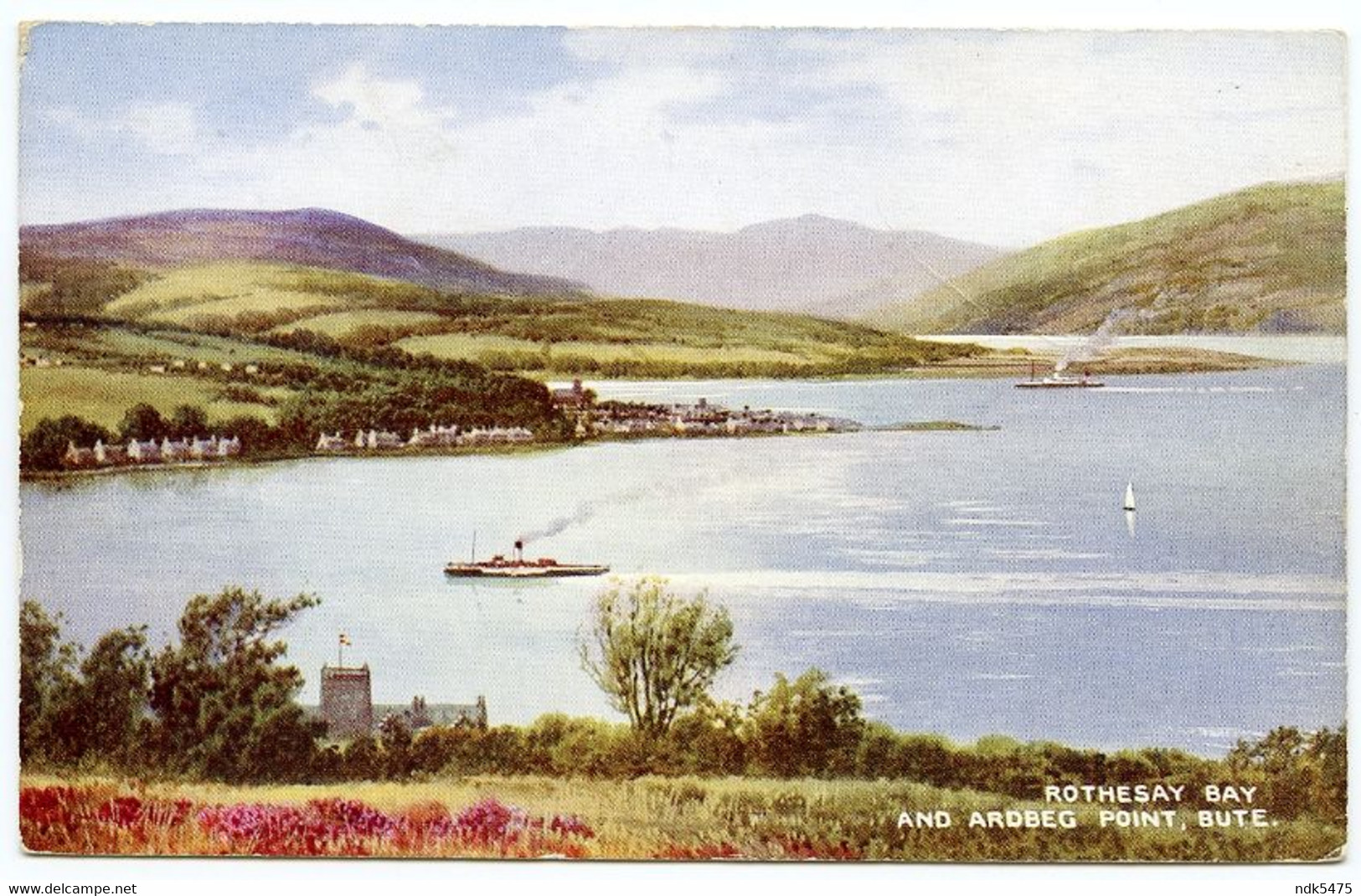 ARTIST CARD : BUTE - ROTHESAY BAY AND ARBEG POINT - Bute