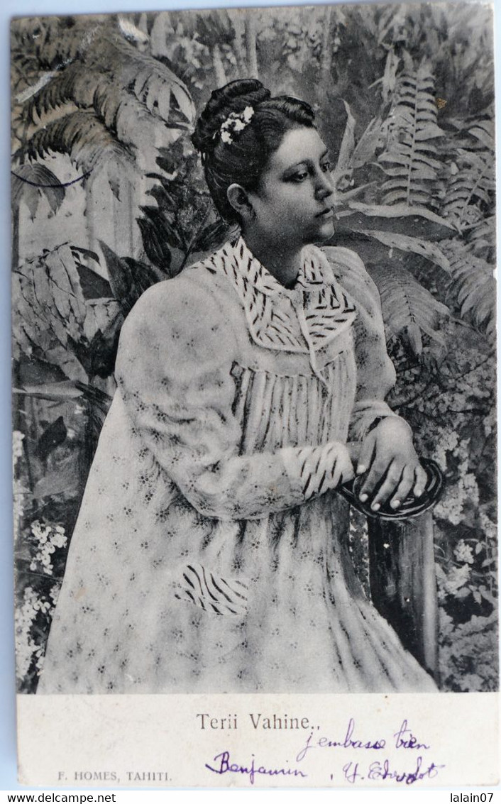 C. P. A. : TAHITI : TERII Vahine, éditeur F. Homes, En 1908 - Tahiti