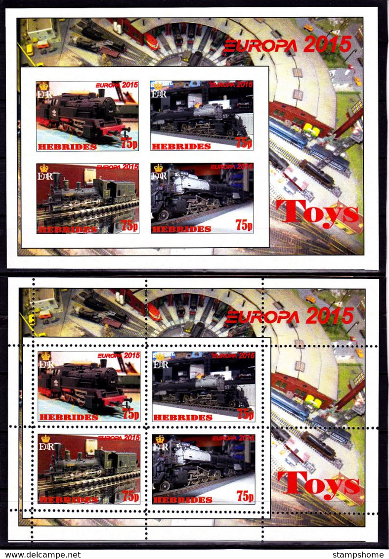 Hebrides - 2015 - Europa Thema & Old Toys - 2.Mini S/Sheet (imp.+perf.) Private İssue ** MNH - Local Issues