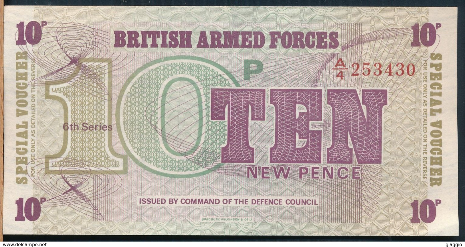 °°° UK - BRITISH ARMED FORCES - 10 NEW PENCE °°° - Forze Armate Britanniche & Docuementi Speciali